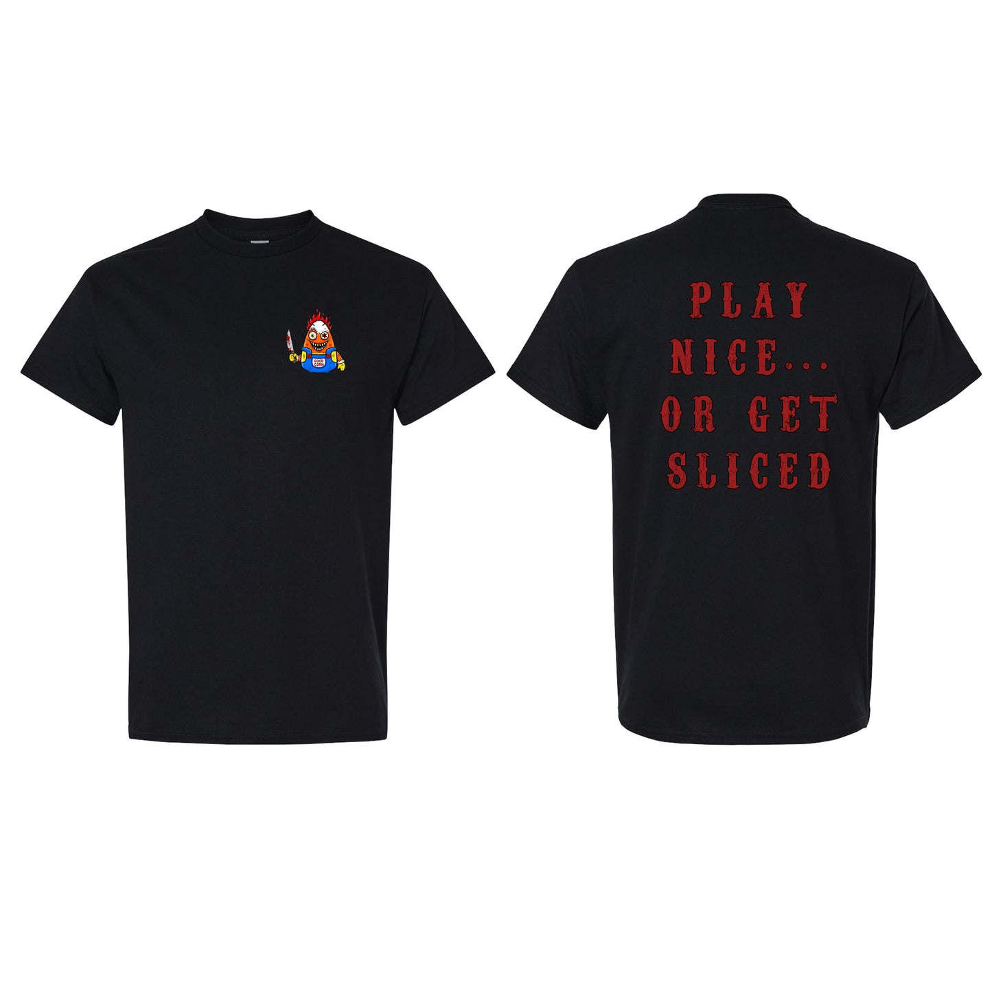 CHUCKORN Horror Killer Candy Corn Shirt, Children of the Candy Corn Halloween Shirt, Funny Horror Movie Parody Tees, Funny Killer Candy Corn Series