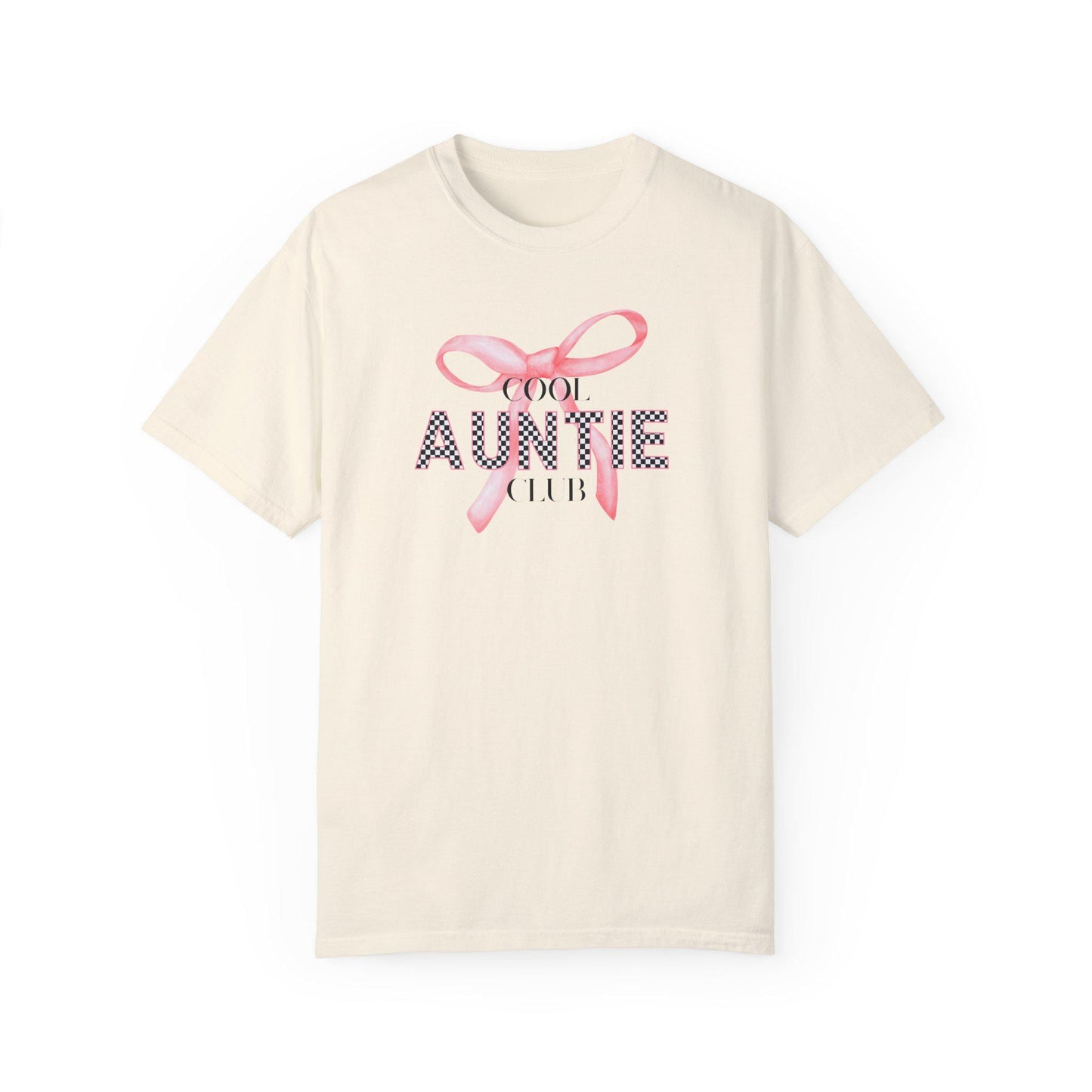 Cool Auntie Club T-shirt, Cute Aunty Gift, Family Reunion Wear, Aunt T-Shirt, Auntie With Bow Tee, Cute Auntie, Comfort Colors
