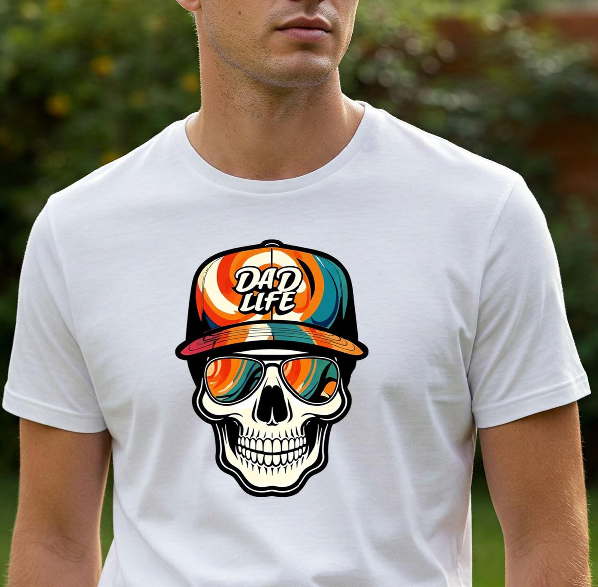 Dad Life Skull Tee, Cool Dad Life Skull Shirt