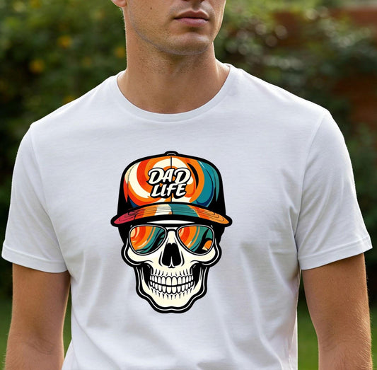 Dad Life Skull Tee, Cool Dad Life Skull Shirt